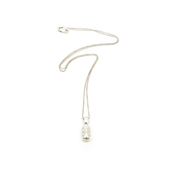Sylvia Benson Petite Fortune Buoy Necklace in Sterling Silver - 24