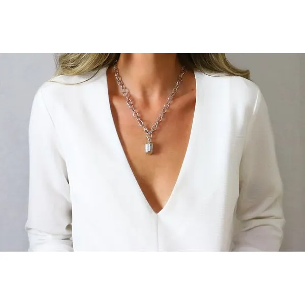 Sylvia Benson Fortune Buoy Lariat Necklace in Sterling Silver - 18