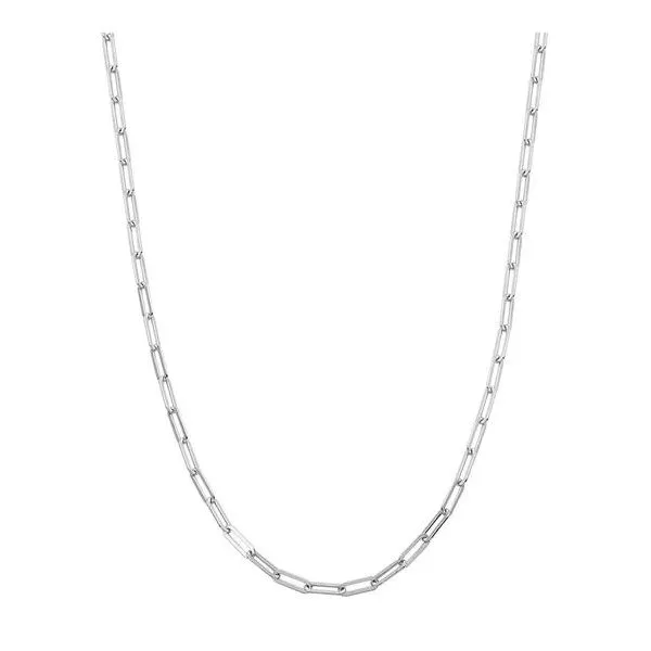 Charles Garnier Rhodium Plated Sterling Silver Paperclip Necklace Lumina Gem Wilmington, NC