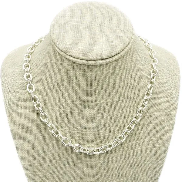 Judith Ripka Sterling Silver Textured Link Chain Lumina Gem Wilmington, NC