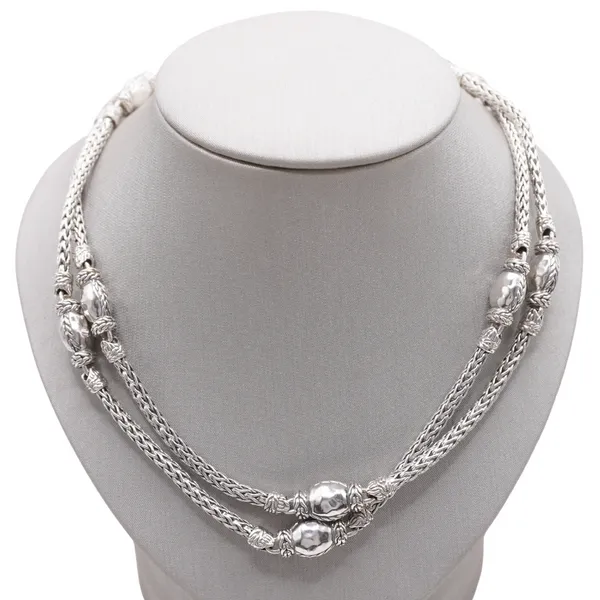 John Hardy Palu Station Hammered Necklace - 36