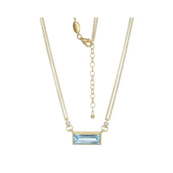 Charles Garnier Blue Topaz and CZ Necklace Lumina Gem Hampstead, NC