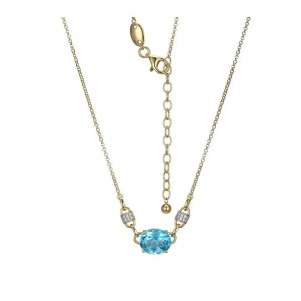 Charles Garnier Blue Topaz and CZ Necklace Lumina Gem Hampstead, NC