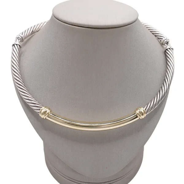 David Yurman Two Tone Cable Collar Necklace Lumina Gem Wilmington, NC