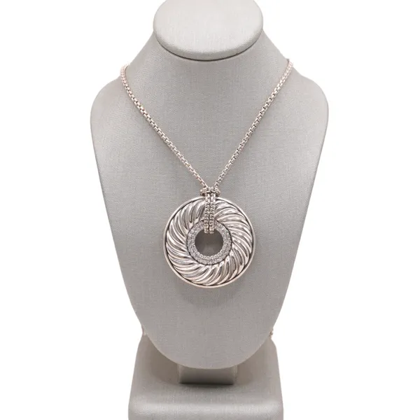 David Yurman Diamond Cable Circle Necklace Lumina Gem Wilmington, NC