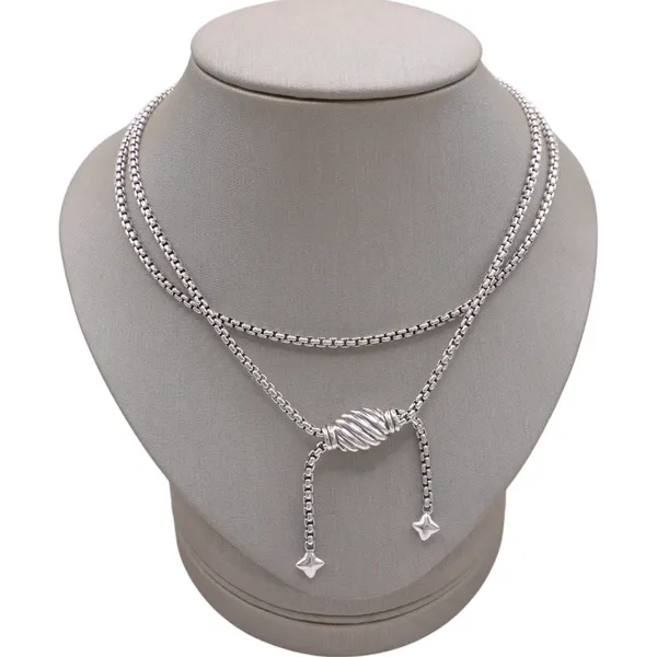 David Yurman Sterling Silver Bolo Necklace Lumina Gem Wilmington, NC