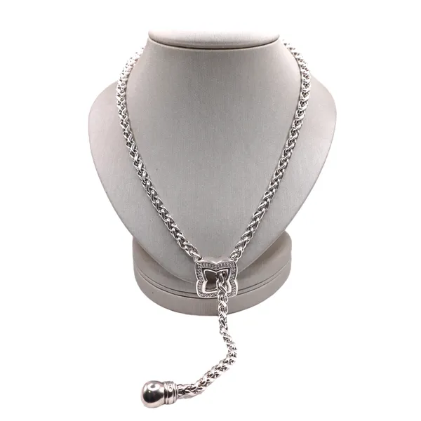 David Yurman Sterling Silver Diamond Quatrafoil Necklace Lumina Gem Hampstead, NC