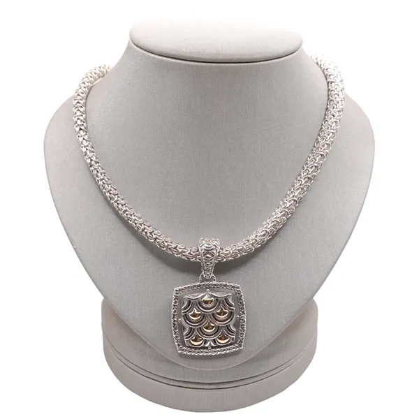 John Hardy Sterling Silver and 18k Yellow Gold Necklace Lumina Gem Wilmington, NC