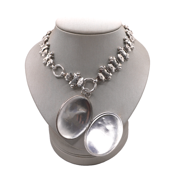 Sterling Silver Locket with Chain Lumina Gem Wilmington, NC