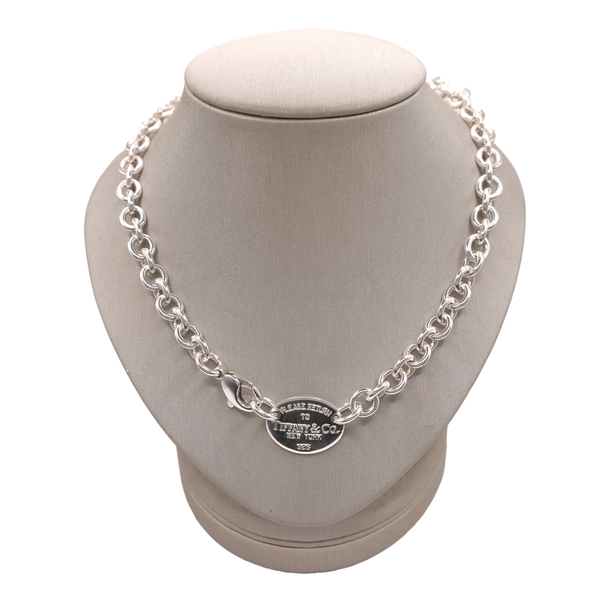 Tiffany & Co. Return to Tiffany Sterling Silver Necklace Lumina Gem Wilmington, NC