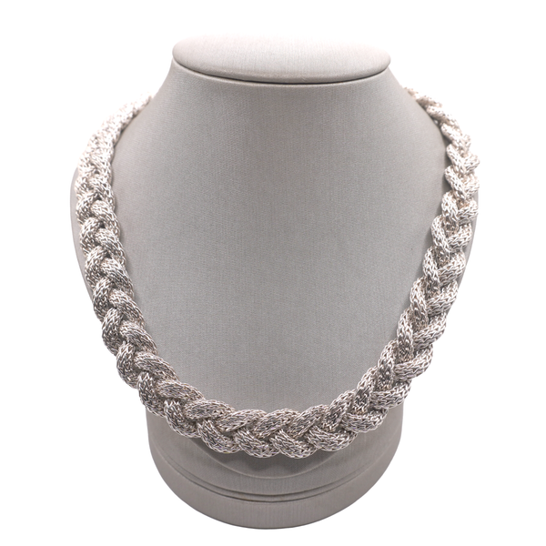 John Hardy Sterling Silver Braided Necklace Lumina Gem Wilmington, NC