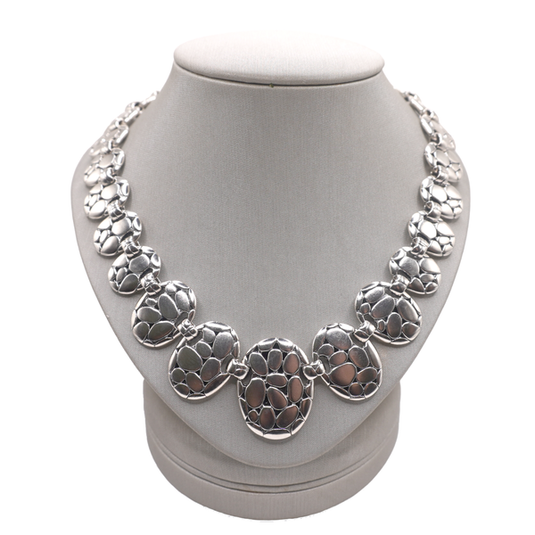 John Hardy Sterling Silver Kali Pebble Link Statement Necklace Lumina Gem Wilmington, NC