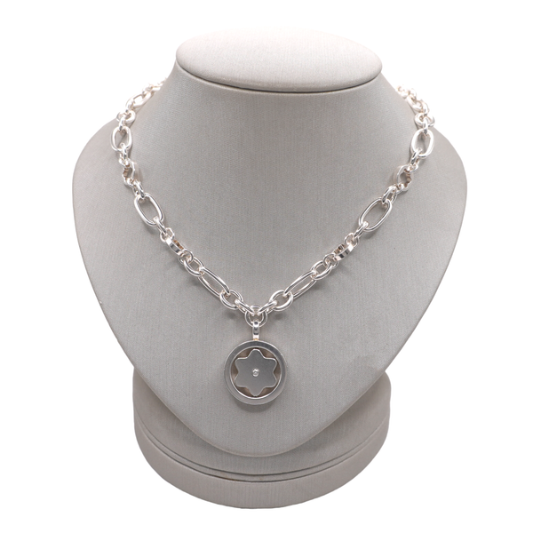 Mont Blanc Sterling Silver Link Necklace Lumina Gem Wilmington, NC