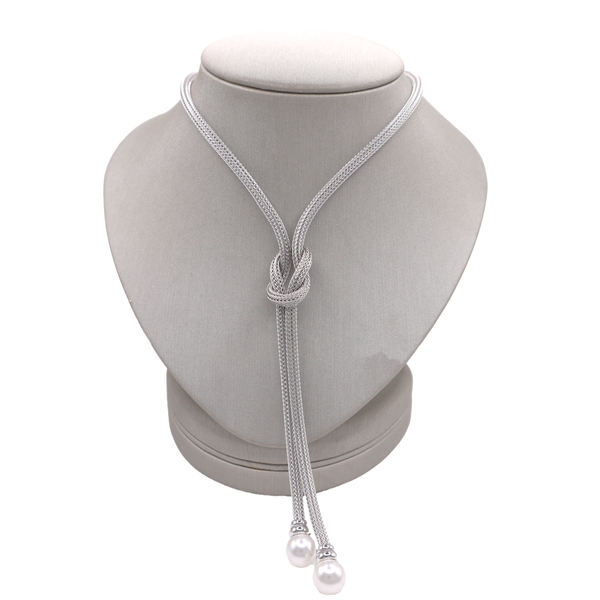 Sterling Silver and Pearl Boho Necklace Lumina Gem Wilmington, NC