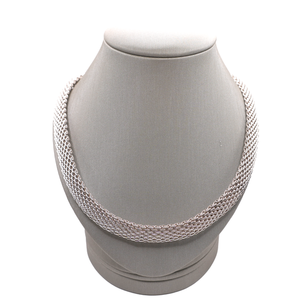 Tiffany & Co. Sterling Silver Mesh Necklace Lumina Gem Wilmington, NC