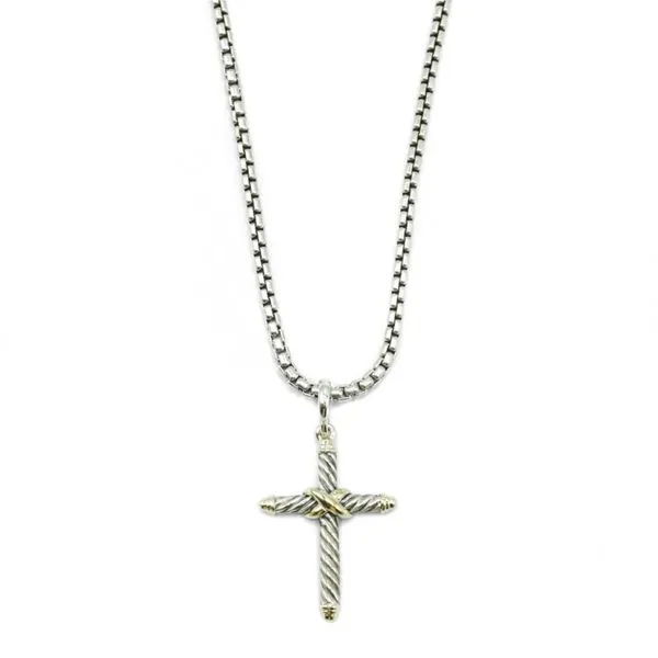 David Yurman Sterling Silver and 14k Yellow Gold Cross Lumina Gem Wilmington, NC