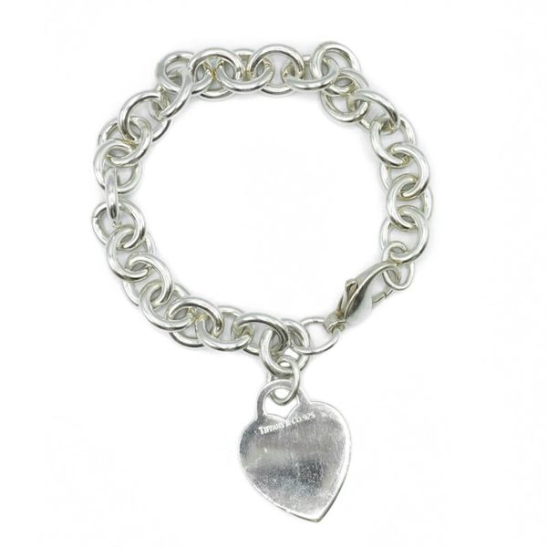 Tiffany and Co. Link Bracelet with Engravable Heart Charm Lumina Gem Wilmington, NC