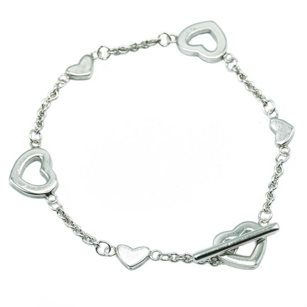 Tiffany and Co. Heart Station Bracelet - Sterling Silver Lumina Gem Wilmington, NC