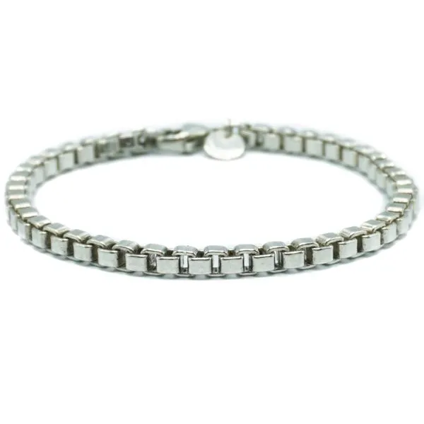 Tiffany and Co. Box Chain Bracelet - Sterling Silver Lumina Gem Wilmington, NC