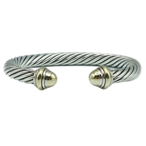 David Yuman 7mm Sterling Silver and 14k Yellow Gold Cuff Lumina Gem Wilmington, NC