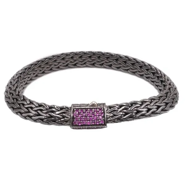 John Hardy Pink Sapphire and Black Rhodium Bracelet Lumina Gem Wilmington, NC