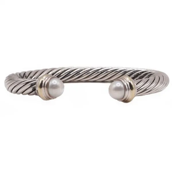 David Yurman Cable Cuff with Pearl End Caps Lumina Gem Wilmington, NC