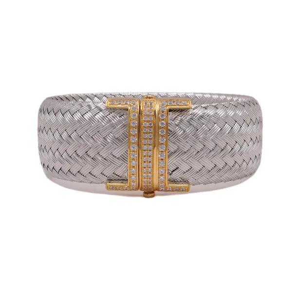 Charles Garnier Wide Bangle with CZ Accents Lumina Gem Hampstead, NC