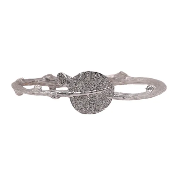Michael Aram Diamond Hinged Leaf Bangle Lumina Gem Hampstead, NC