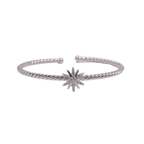 David Yurman Diamond Starburst Sterling Silver Cuff Image 2 Lumina Gem Hampstead, NC