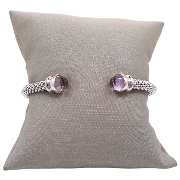 Gabrielle Cuff with Ameythyst End Caps- Sterling Silver Lumina Gem Hampstead, NC