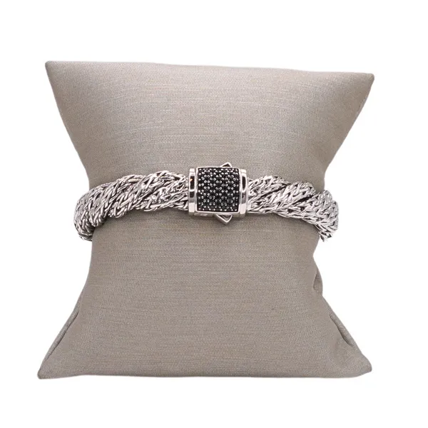 John Hardy Sterling Silver Bracelet with Black Sapphire Clasp Lumina Gem Hampstead, NC