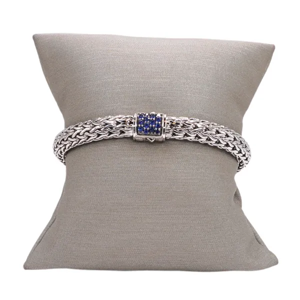John Hardy Sterling Silver Icon Bracelet with Blue Sapphire Clasp Lumina Gem Hampstead, NC