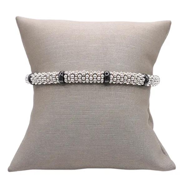 Lagos Caviar Sterling Silver and Black Ceramic Bracelet Lumina Gem Hampstead, NC