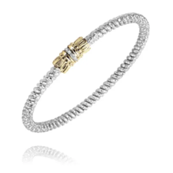 Vahan .05ctw Diamond Closed Bangle- Sterling Silver Lumina Gem Hampstead, NC