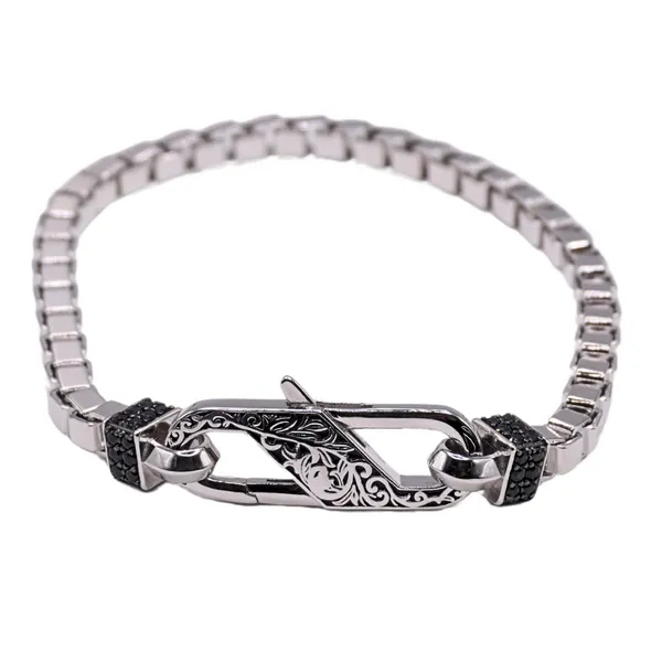 Ethos Black Sapphire and Sterling Silver Bracelet Image 2 Lumina Gem Hampstead, NC