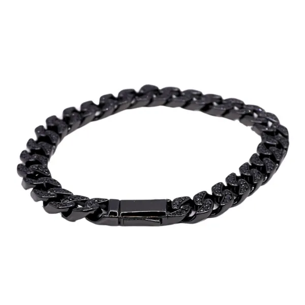 Ethos Black Sapphire Bracelet- Gun Metal coated Sterling Silver Image 2 Lumina Gem Hampstead, NC