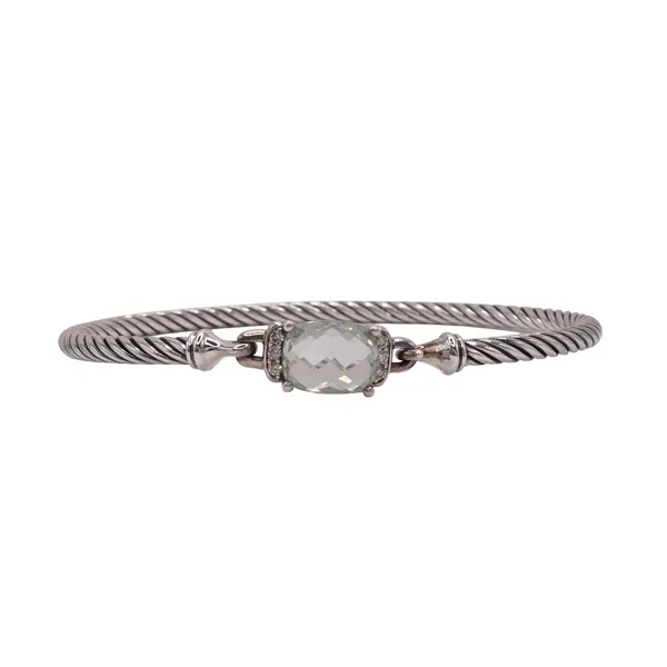 David Yurman Sterling Silver Prasiolite Bracelet with Diamond Accents Lumina Gem Hampstead, NC