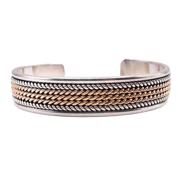 Sterling Silver and 12k Yellow Gold Filled Cuff Image 2 Lumina Gem Hampstead, NC