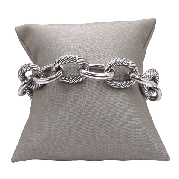 David Yurman Sterling Silver Oval Link Bracelet Lumina Gem Wilmington, NC