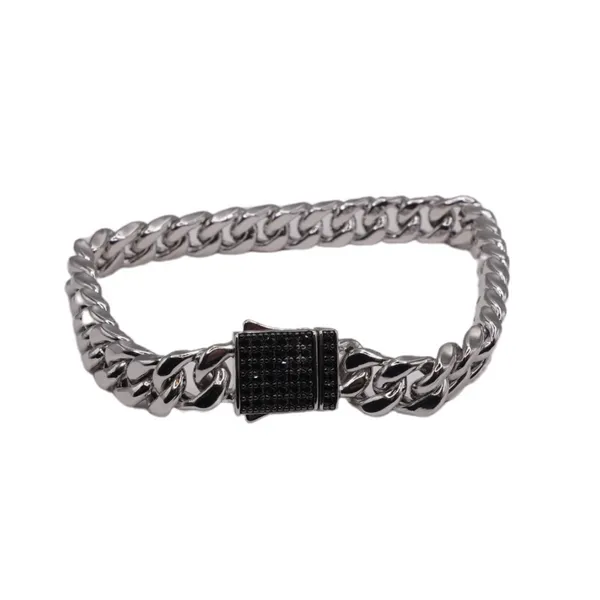 Ethos Bracelet with Black Sapphire Clasp- Sterling Silver Image 2 Lumina Gem Hampstead, NC