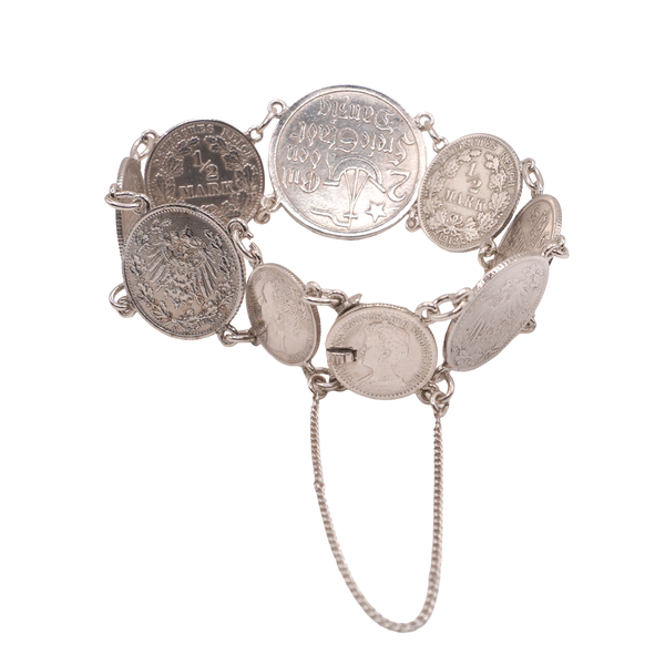 Sterling Silver European Coin Bracelet Image 2 Lumina Gem Wilmington, NC