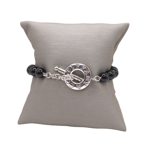 Tiffany & Co. Sterling Silverand Onyx Bead Bracelet Image 2 Lumina Gem Wilmington, NC