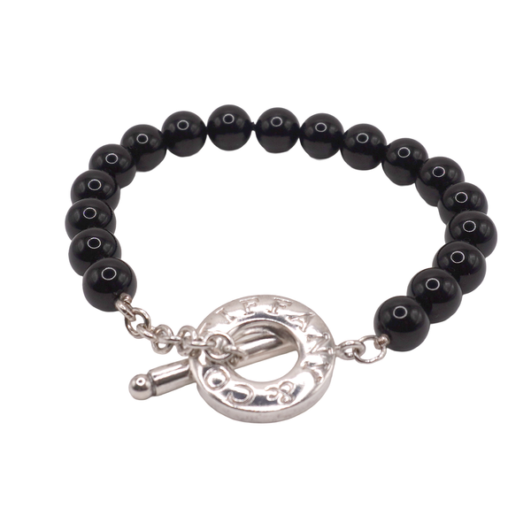 Tiffany & Co. Sterling Silverand Onyx Bead Bracelet Lumina Gem Wilmington, NC