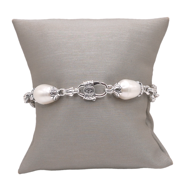Scott Kay Sterling Silver and Pearl Station Bracelet Image 2 Lumina Gem Wilmington, NC