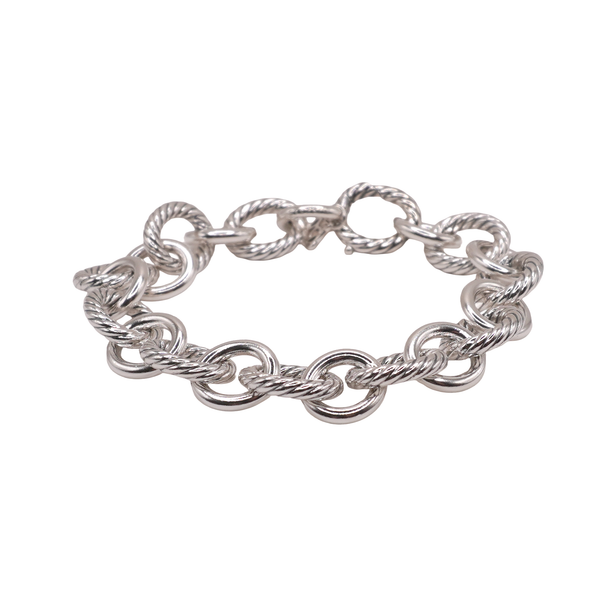 David Yurman Sterling Silver Oval Cable Bracelet Lumina Gem Wilmington, NC