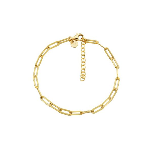 Charles Garnier Gold Plated Sterling Silver Paperclip Bracelet Lumina Gem Wilmington, NC