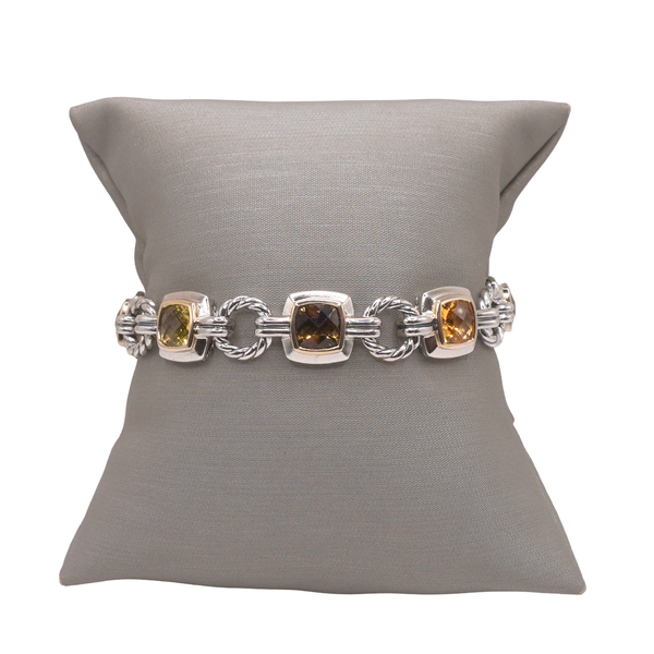 David Yurman Multistone and Sterling Silver Renaissance Link Bracelet Lumina Gem Wilmington, NC