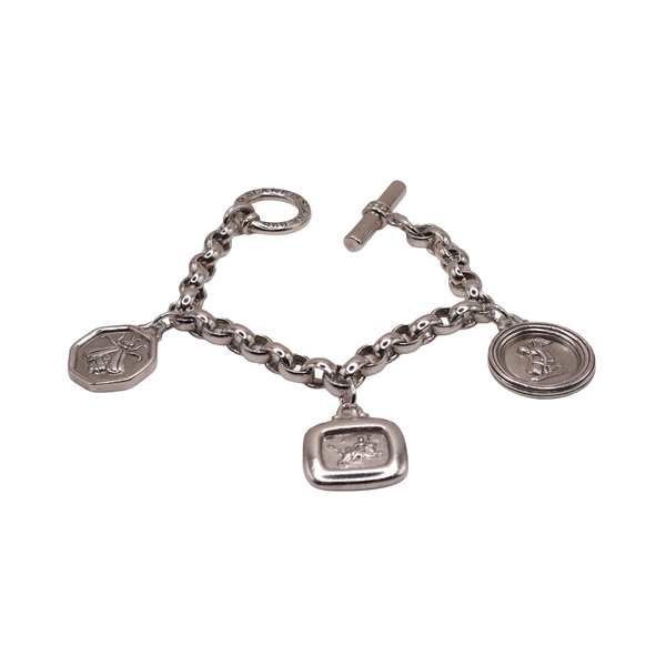 Slane Sterling Silver Three Charm Bracelet Image 2 Lumina Gem Wilmington, NC