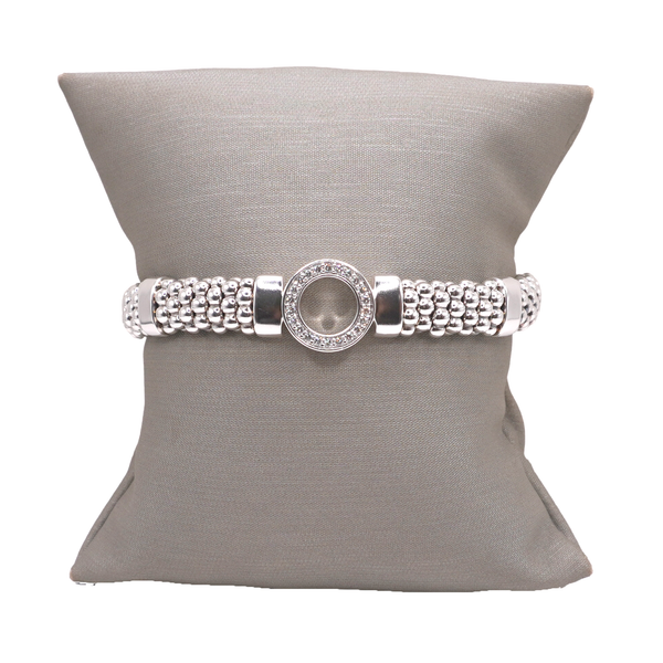 Lagos Sterling Silver Diamond Circle Bracelet Lumina Gem Wilmington, NC