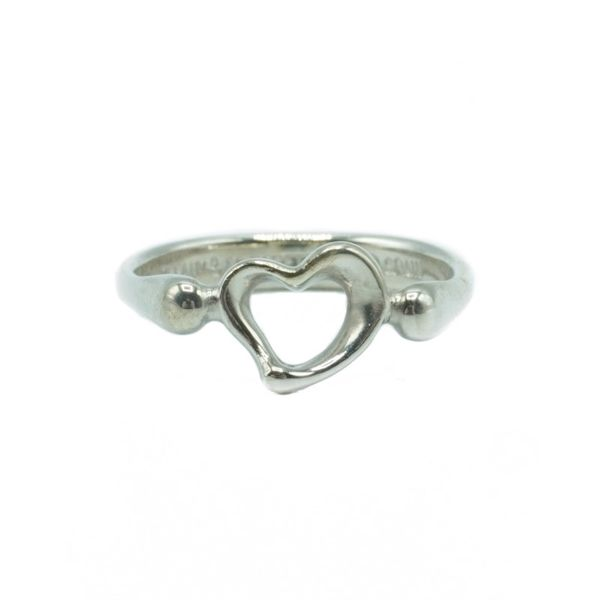 Tiffany and Co. Sterling Silver Open Heart Ring Lumina Gem Wilmington, NC